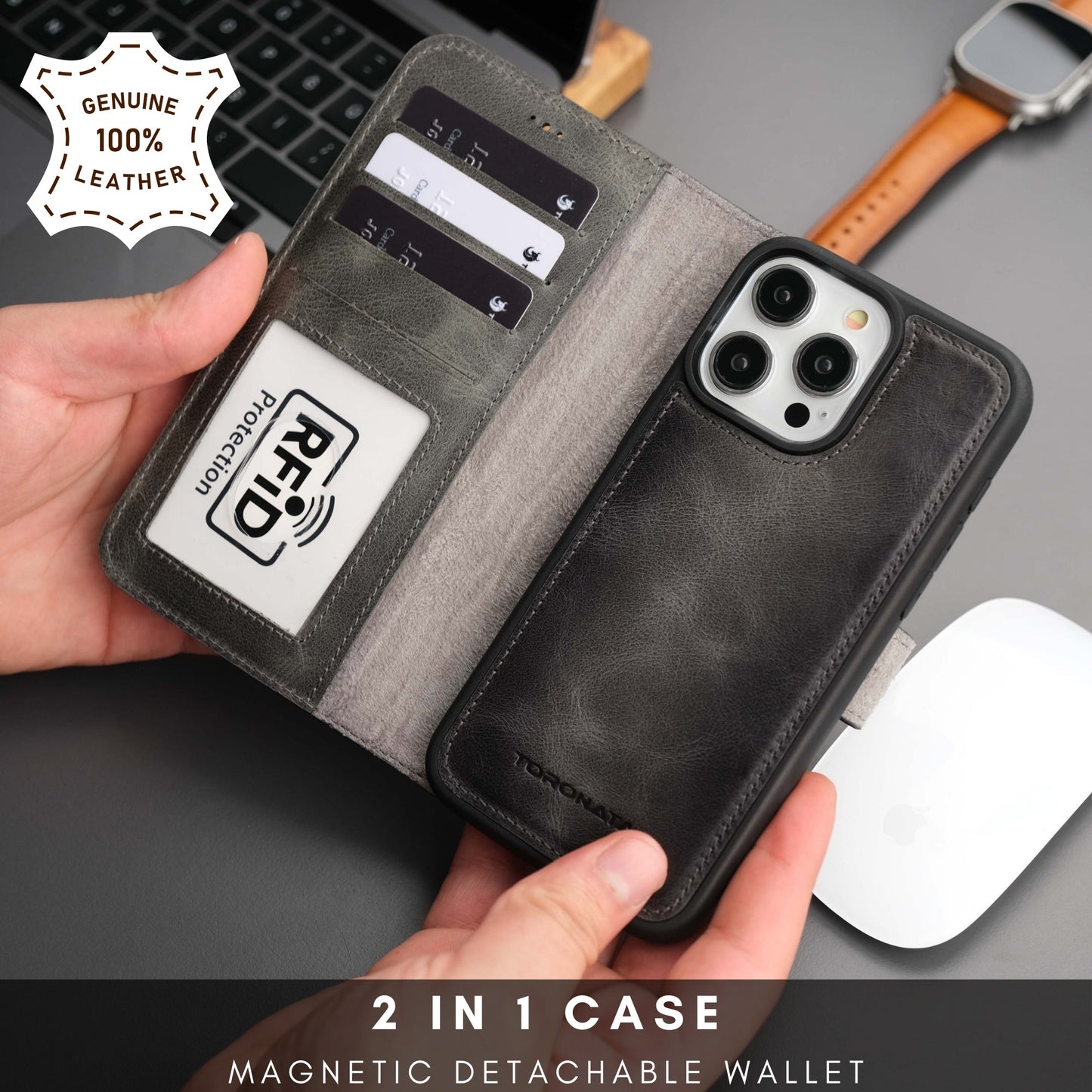 Casper iPhone 16 Pro Max Wallet Case Leather MagSafe