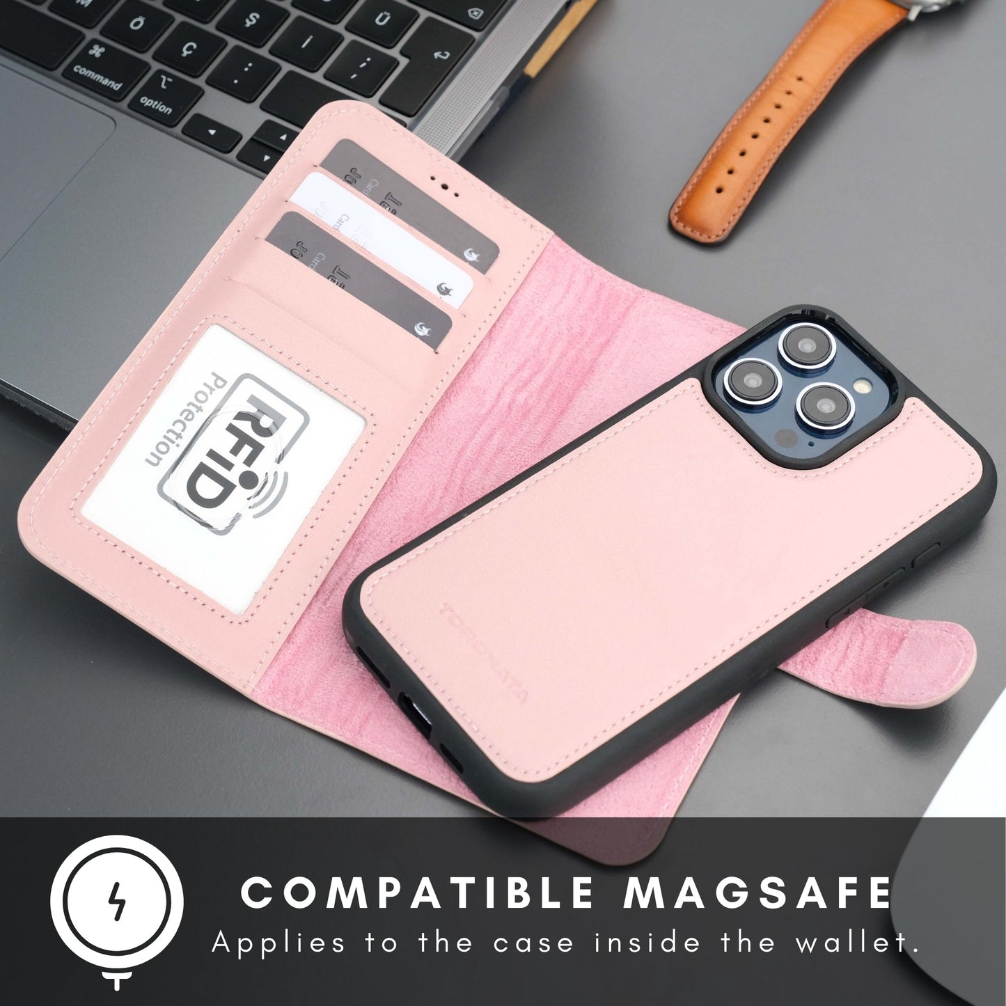 Casper iPhone 16 Pro Max Wallet Case Leather MagSafe