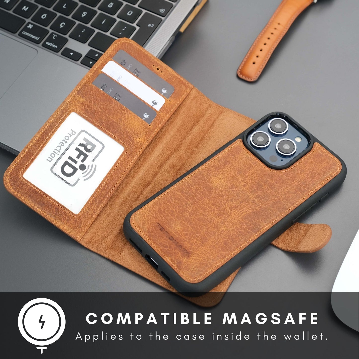 Casper iPhone 16 Pro Max Wallet Case Leather MagSafe