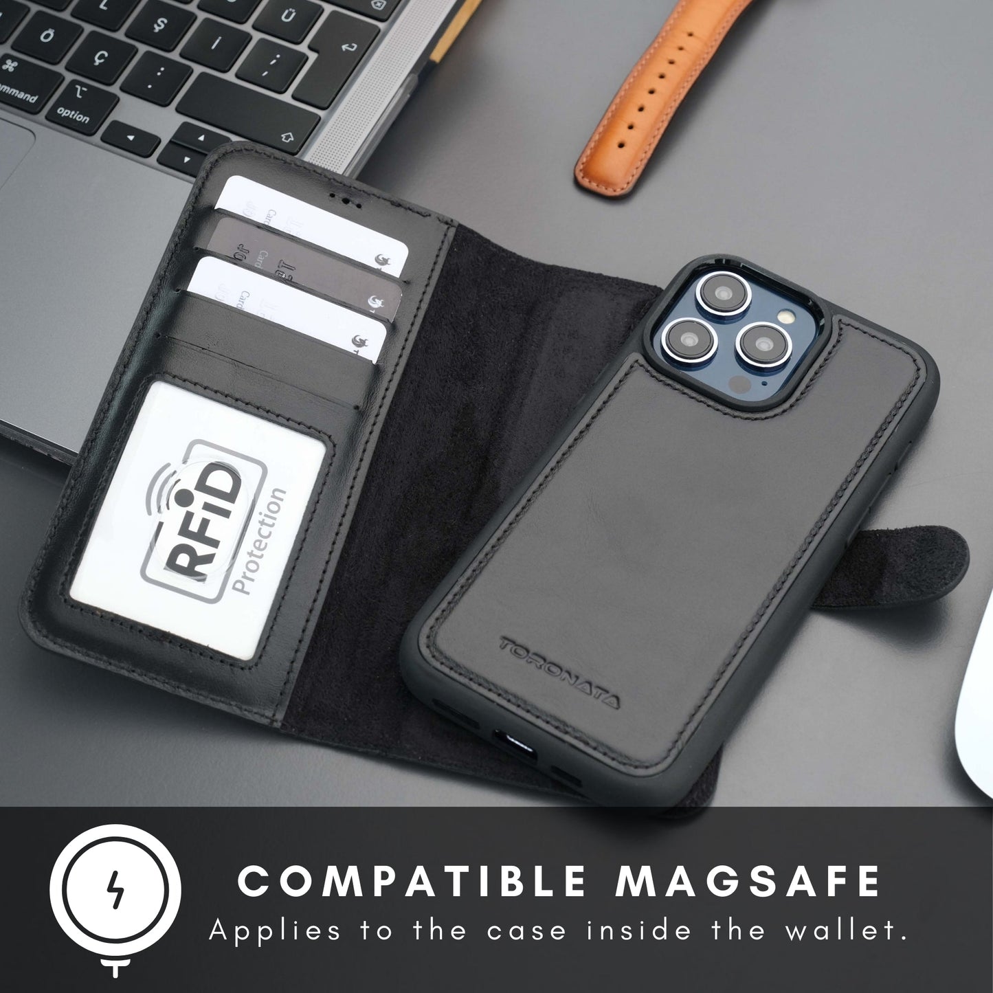 Casper iPhone 16 Pro Max Wallet Case Leather MagSafe