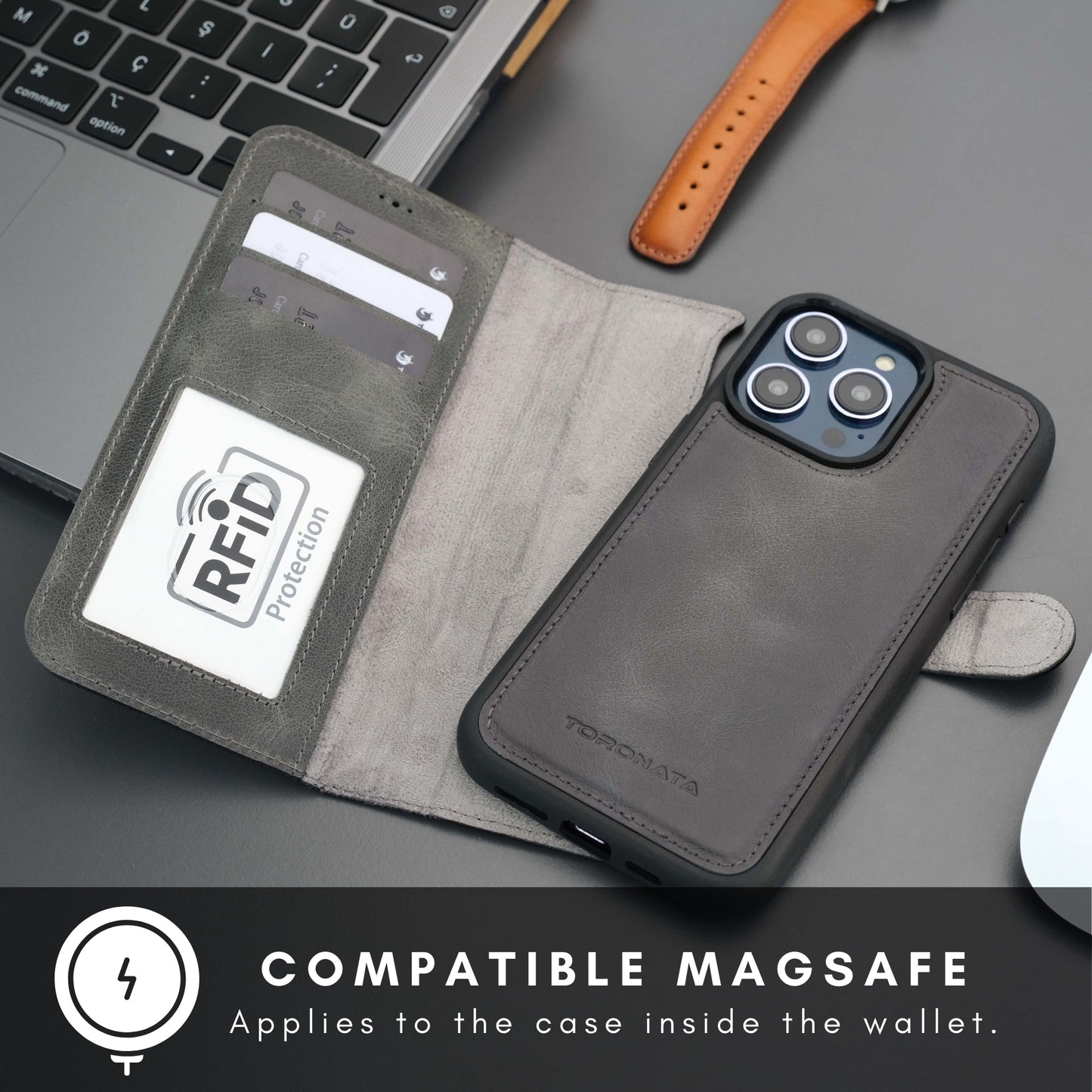 Casper iPhone 16 Pro Max Wallet Case Leather MagSafe