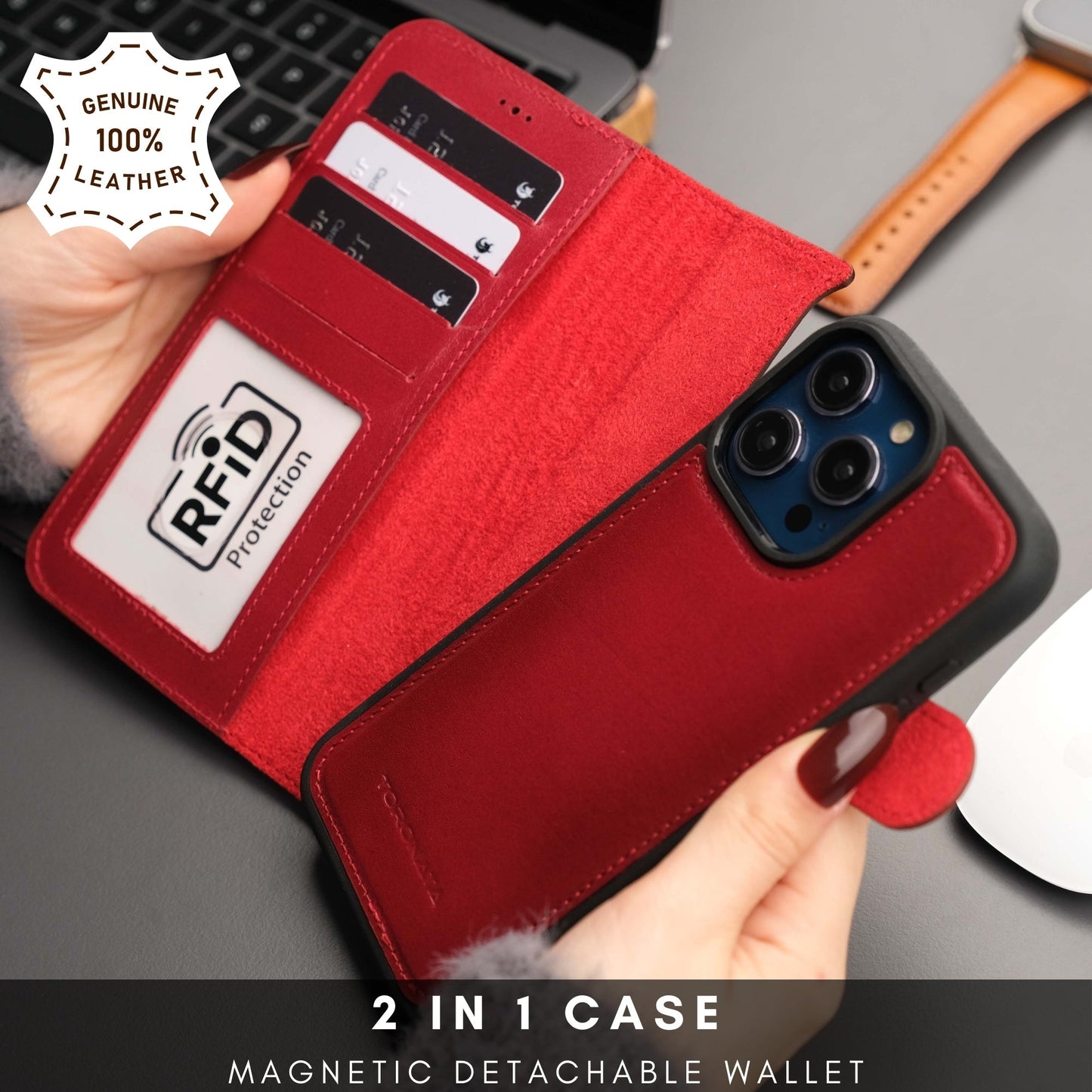 Casper iPhone 16 Pro Max Wallet Case Leather MagSafe