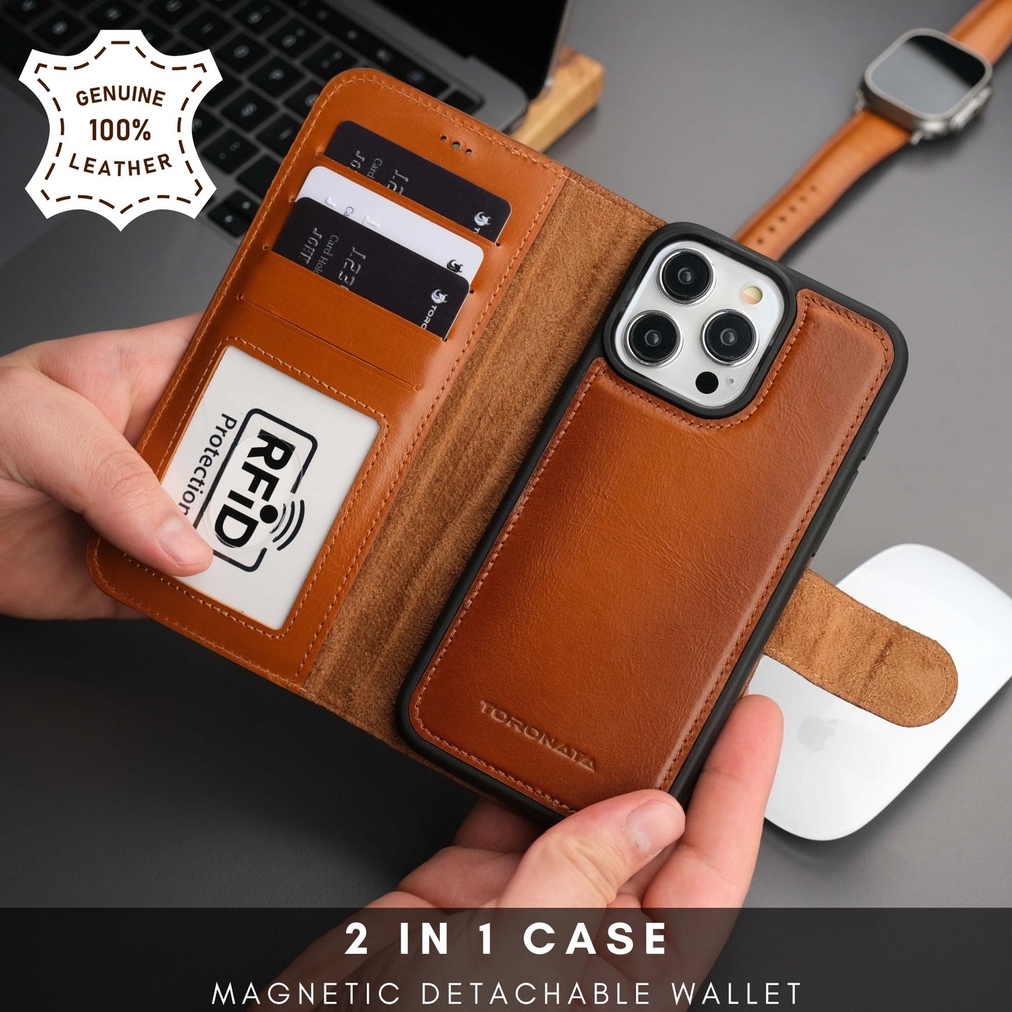 Casper iPhone 16 Pro Max Wallet Case Leather MagSafe